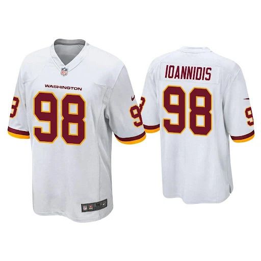 Men Washington Redskins 98 Matt Ioannidis Nike White Game NFL Jersey